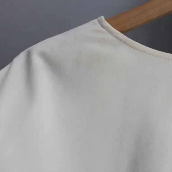 Evan Picone Cream Color Zipper Collarless Stretch Tailored Blazer Size 24W - Picture 5 of 6